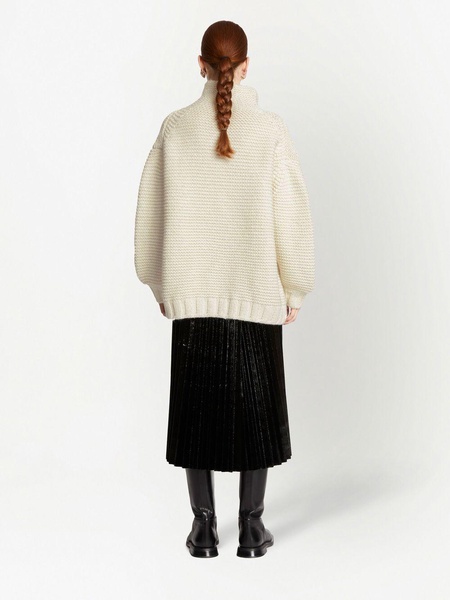 roll-neck chunky knit jumper