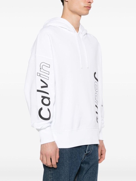 logo-embroidered cotton hoodie