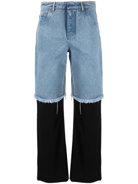 Deconstruct straight-leg jeans