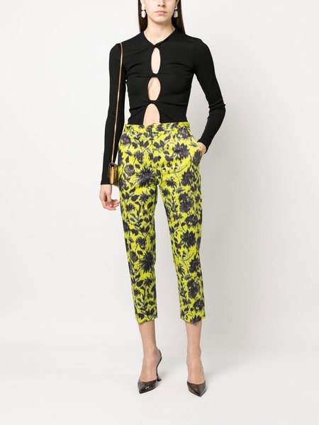 printed cropped trousers