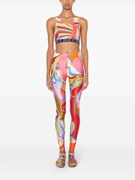 orchidee-print leggings