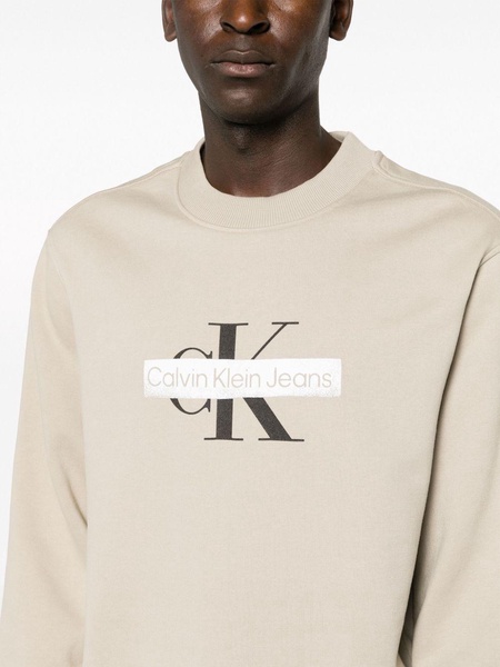 logo-print cotton blend sweatshirt 