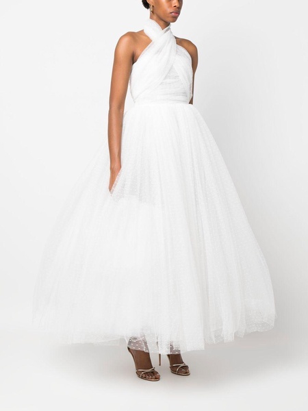 halterneck tulle dress