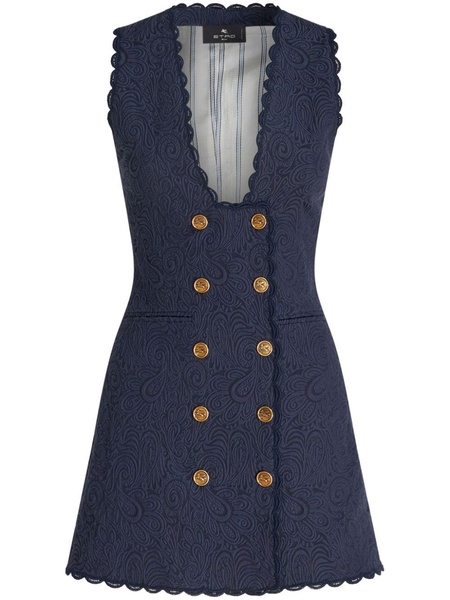 paisley-jacquard long waistcoat