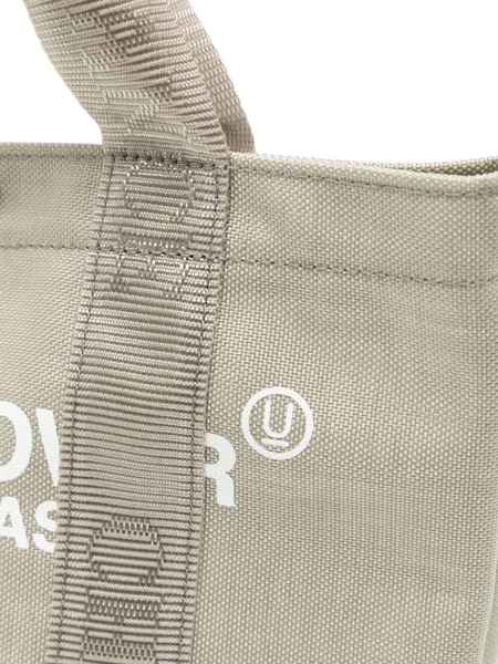 logo-print canvas tote bag