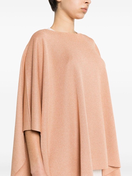 metallic-threading knitted poncho