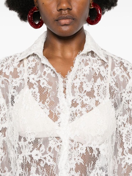 lace cropped shirt