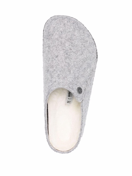 felted closed-toe loafers