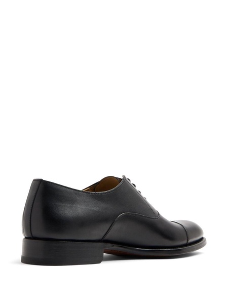 tonal-stitching leather oxford shoes