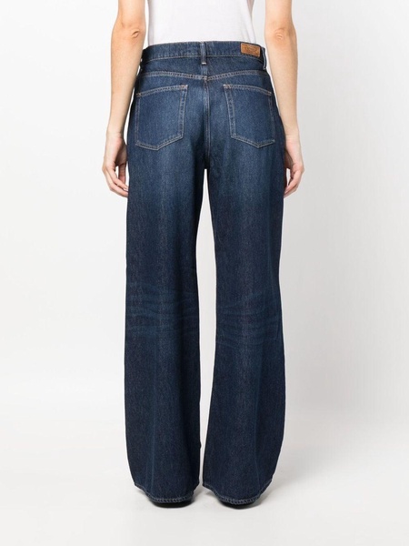 mid-waist wide-leg jeans