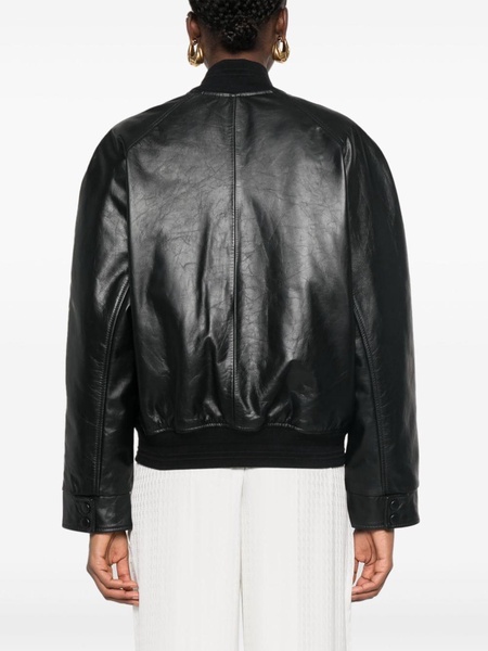 leather bomber jacket