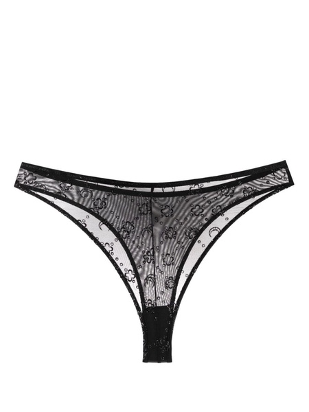 Moonagram glittered mesh briefs