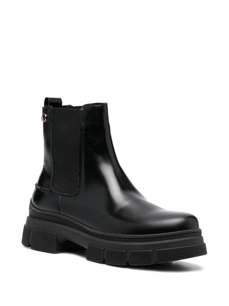 chunky-sole leather Chelsea boots