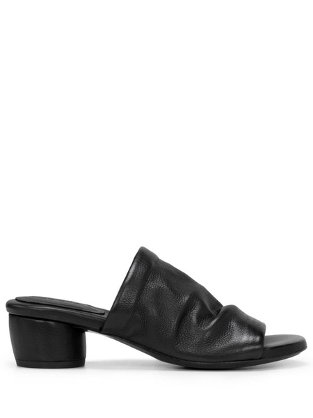 Otto ruched leather mules