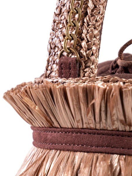 Alissa raffia bucket bag