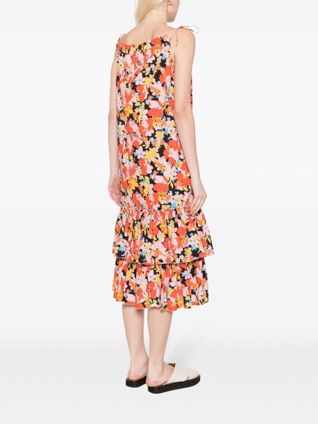 floral-print cotton dress