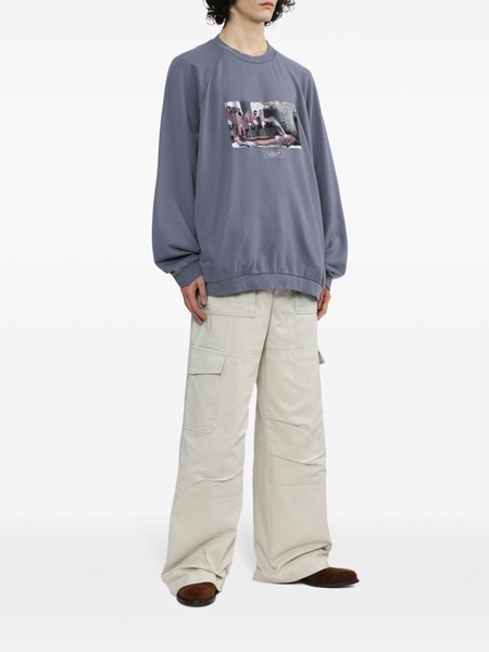 painterly-print cotton sweatshirt