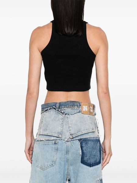 4G cotton-blend crop top