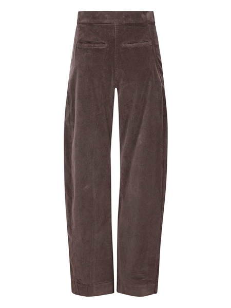 stretch-cotton tapered trousers