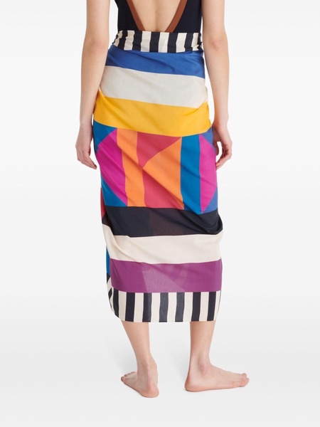 Miroir geometric-print sarong