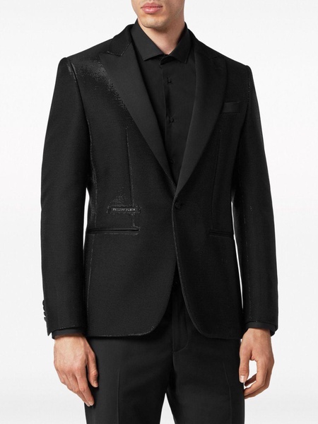 single-breasted lurex blazer