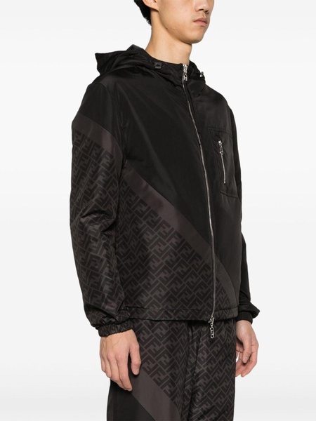 FF-print hooded windbreaker