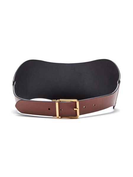 reversible leather corset belt