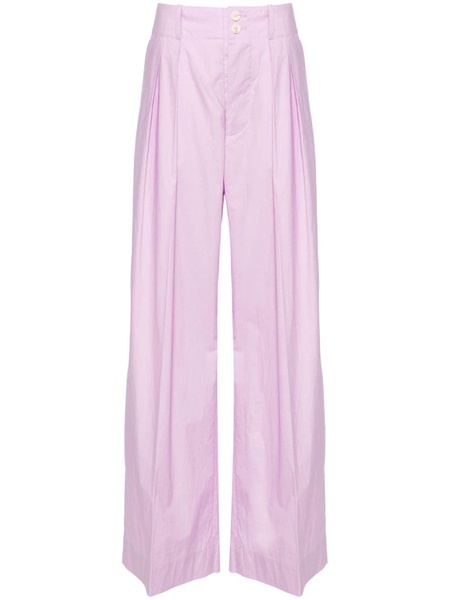 pleated palazzo trousers