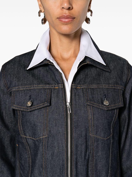 classic-collar denim jacket