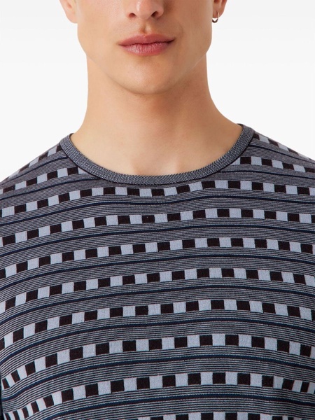 check-pattern wool-blend jumper