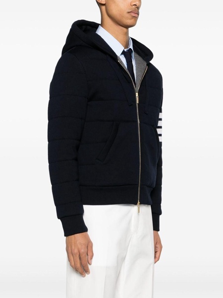 hooded virgin wool bomber jacket 