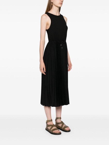 sleeveless pleated midi dress