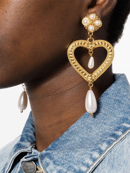 heart-shaped clip-on earrings