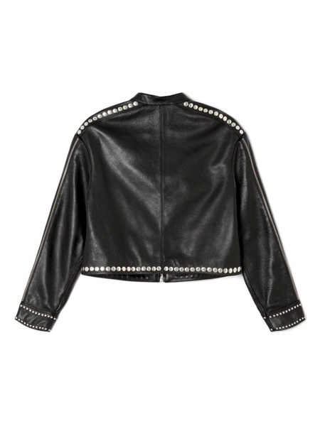 stud-embellished biker jacket