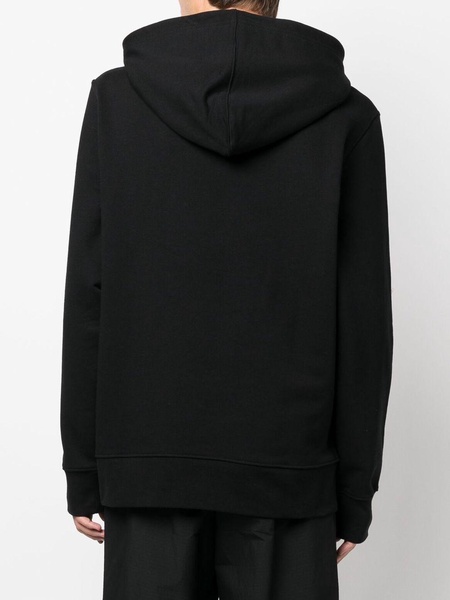 logo-print cotton hoodie