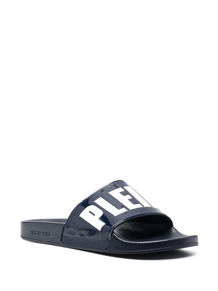 two-tone logo-print slides