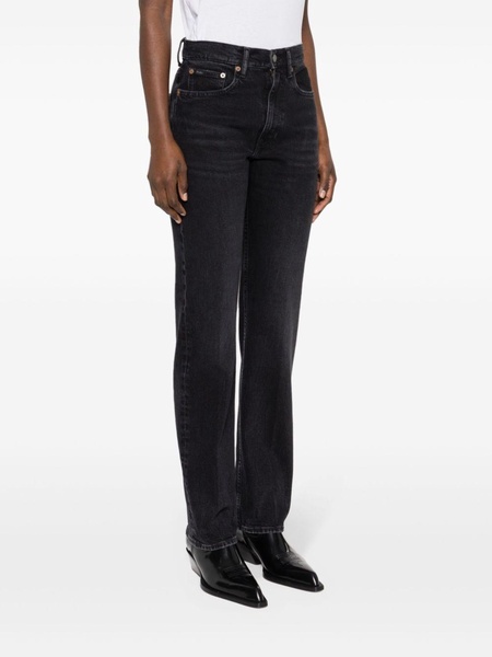 mid-rise straight-leg jeans 