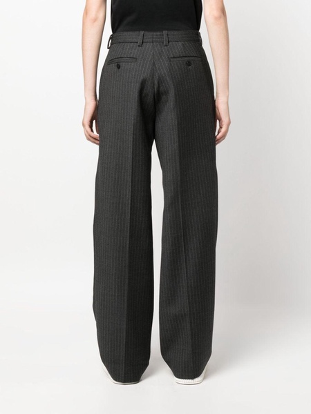 striped wool tailored trousers