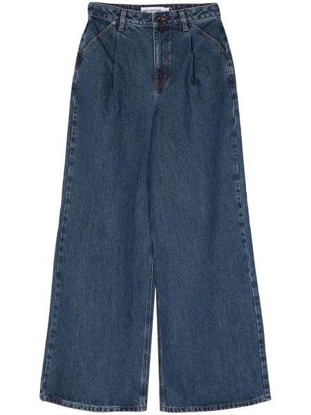 mid-rise wide-leg jeans