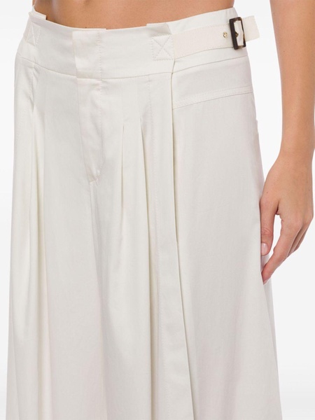 wide-leg cotton trousers