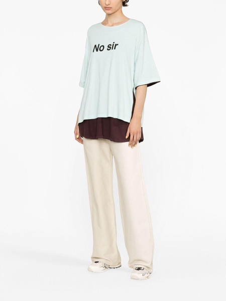 No Sir layered T-shirt