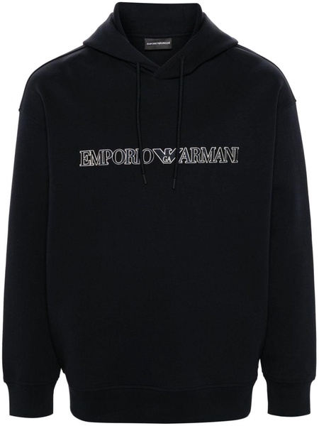 logo-embroidered hoodie