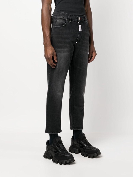 logo-patch straight-leg jeans