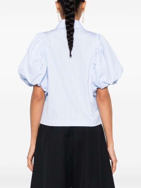 cropped puff-sleeve shirt