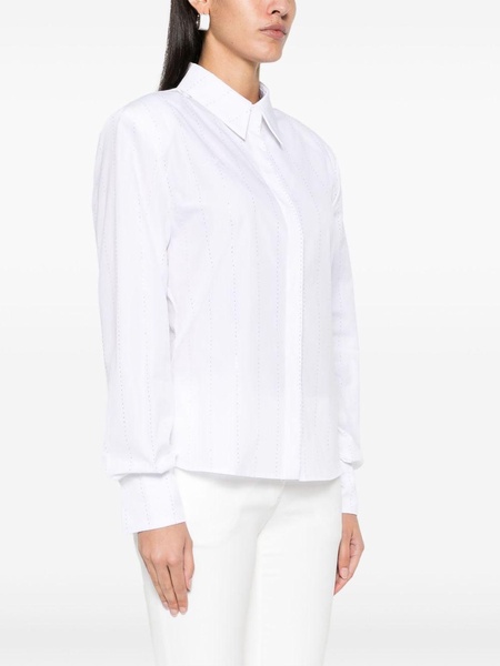 crystal-embellished cotton shirt