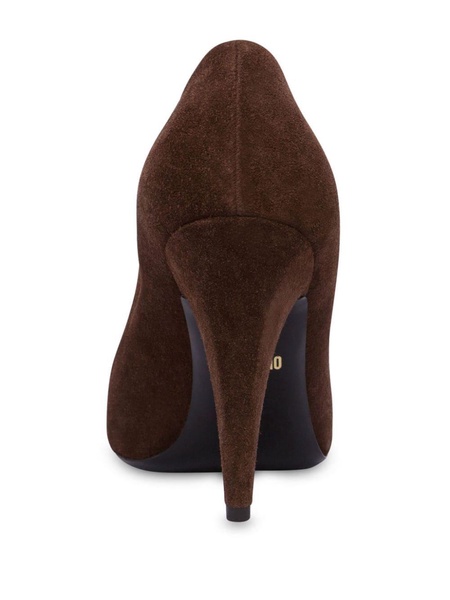 100mm suede pumps