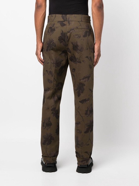 floral-print tailored trousers