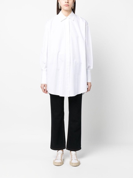 logo-print organic-cotton shirtdress