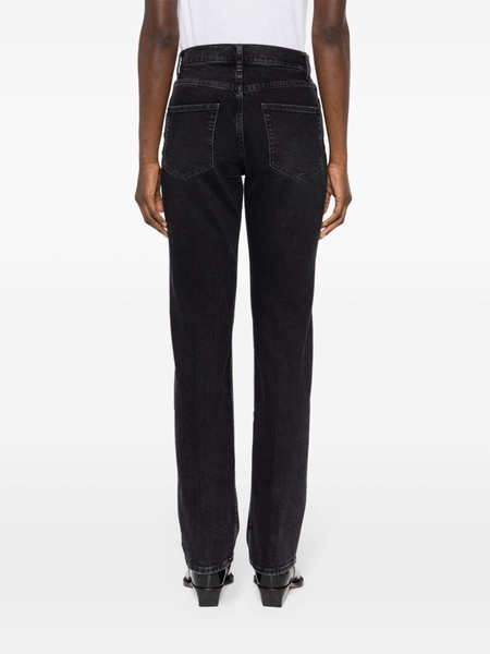 mid-rise straight-leg jeans 