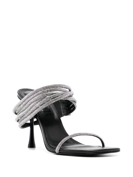 Infinity 90mm crystal-embellished leather sandals